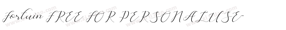Fortuin FREE FOR PERSONAL USE字体转换